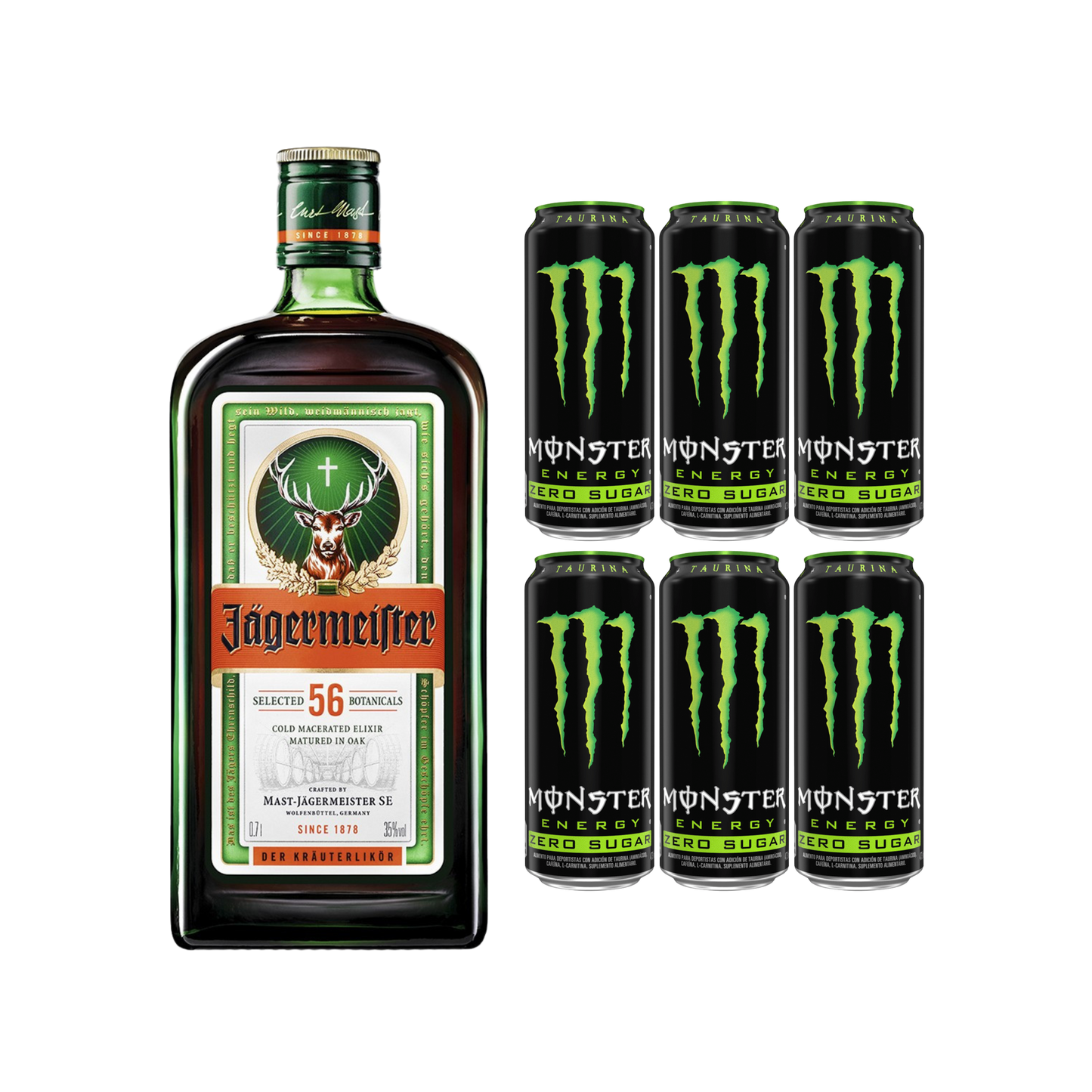 Pack Jägermeister + 6 Monster