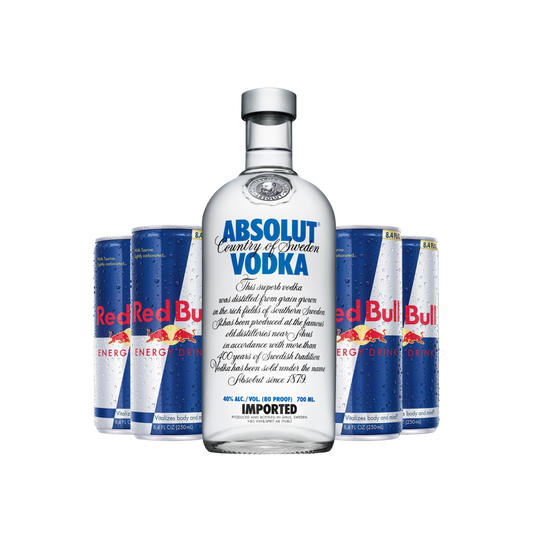 Vodka Absolut + x8 Red Bull