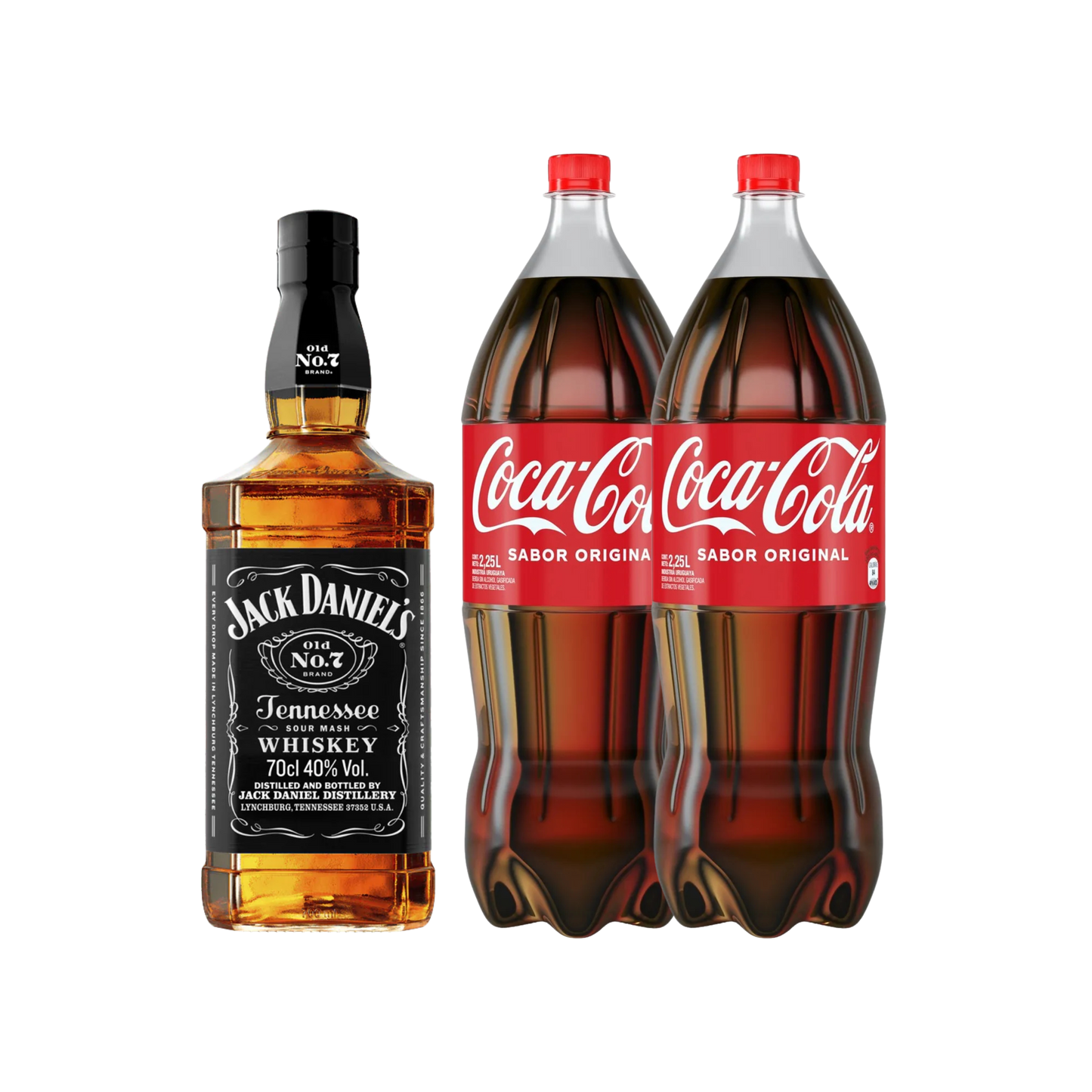 Pack Jack Daniel’s + 2 Coca Cola 2.25L