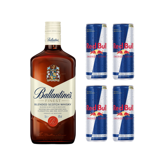 Pack Ballantine’s + 4 Red Bull