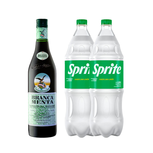 Fernet Brancamenta 750 + Sprite 2.25